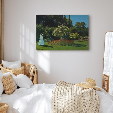 Obraz - Claude Monet - Kobieta w ogrodzie 120x80 Akustyczny
