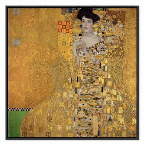 Obraz - Gustav Klimt - Adele Bloch-Bauer I 40x40 W ramie drewnianej czarnej