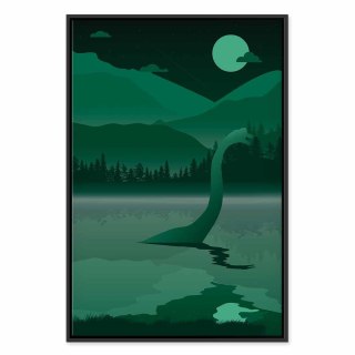 Obraz - Loch Ness (1-częściowy) pionowy 60x90 W ramie drewnianej czarnej