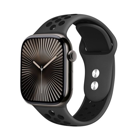 Crong Duo Sport - Pasek do Apple Watch 38/40/41/42 mm (szary/czarny)
