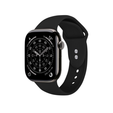 Crong Liquid - Pasek do Apple Watch 38/40/41/42 mm (czarny)