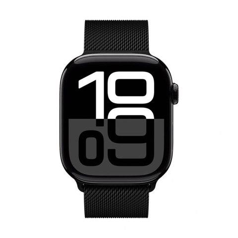 Crong Milano Steel - Pasek ze stali nierdzewnej do Apple Watch 38/40/41/42 mm (czarny)