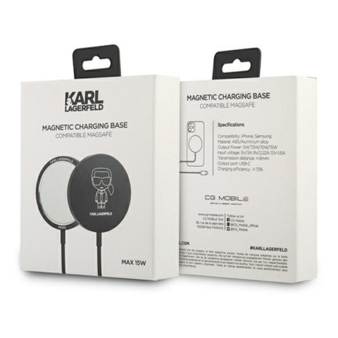 Karl Lagerfeld Outline Magnetic Charger Base - Ładowarka indukcyjna Magsafe 15W