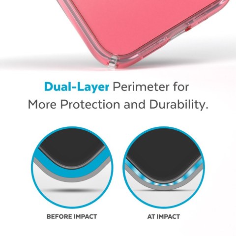 Speck Presidio Perfect-Clear + Ombre - Etui iPhone 15 Plus / 14 Plus z powłoką MICROBAN (Clear / Vintage Rose Fade)