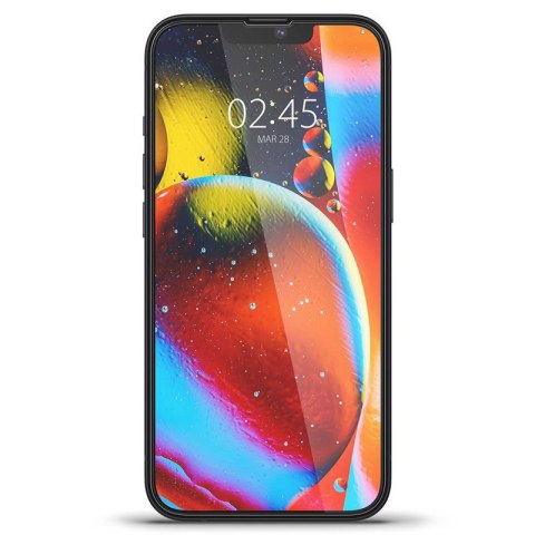 Spigen Glass FC - Szkło hartowane do iPhone 17e / 16e / 14 / 13 / 13 Pro (Czarna ramka)