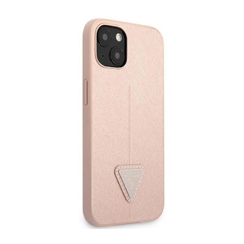 Guess Saffiano Triangle Logo Case - Etui iPhone 14 Plus (różowy)