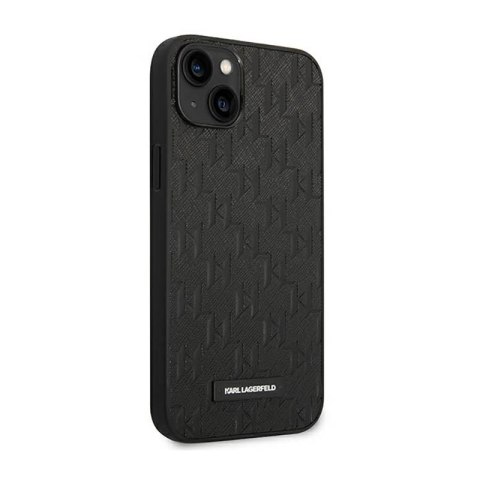 Karl Lagerfeld Saffiano Mono Metal Logo - Etui iPhone 14 Plus (czarny)