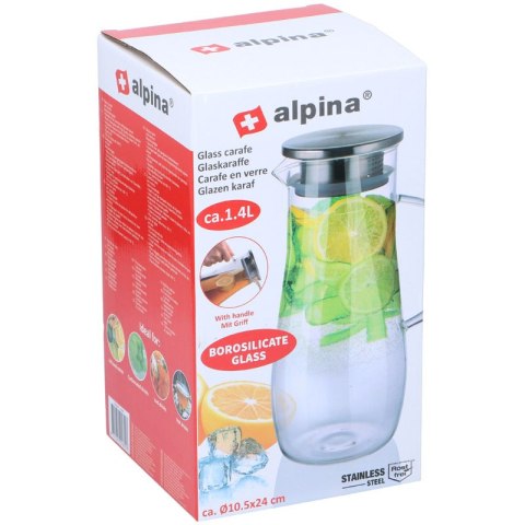 Alpina - Karafka z uchwytem ze szkła borokrzemowego 1.4 l
