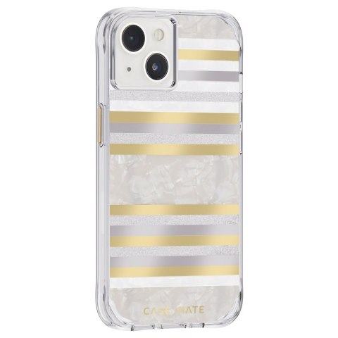 Case-Mate Pearl Stripes MagSafe - Etui iPhone 14 / iPhone 13 zdobione masą perłową (Pearl Stripes)