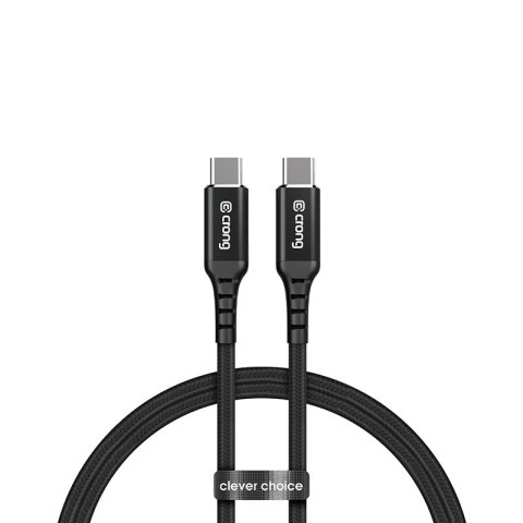 Crong Armor Link - Kabel 100W PD 5A USB-C do USB-C 200cm (czarny)