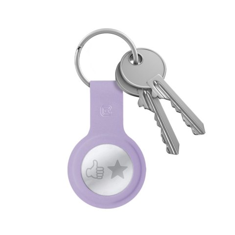 Crong Silicone Case with Key Ring - Etui ochronne brelok do Apple AirTag 1 / 2 (fioletowy)
