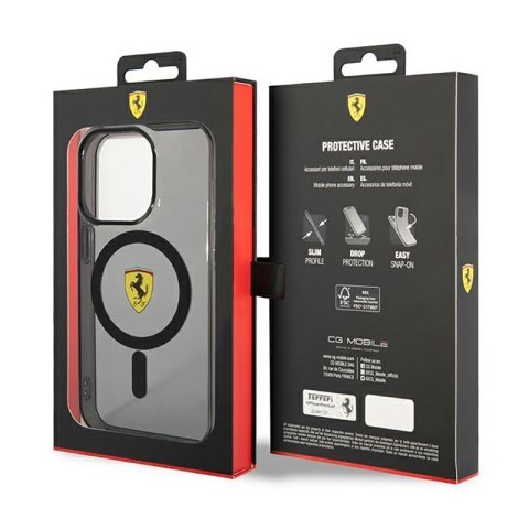 Ferrari Translucent MagSafe - Etui iPhone 14 Pro Max (Czarny)