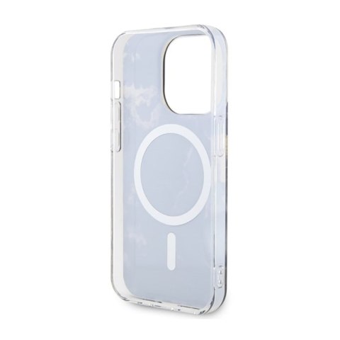 Guess Golden Marble MagSafe - Etui iPhone 14 Pro (Czarny)