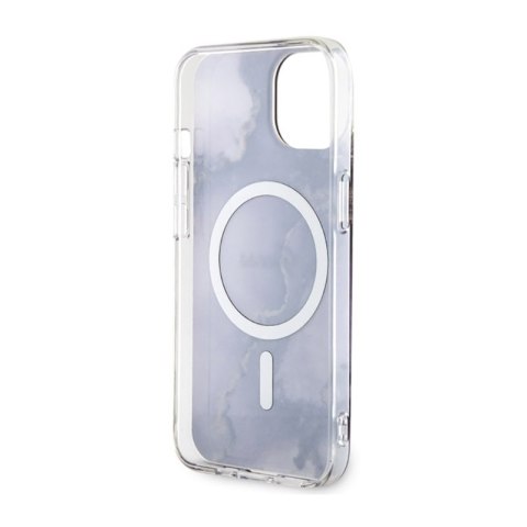 Guess Golden Marble MagSafe - Etui iPhone 14 (Purpurowy)