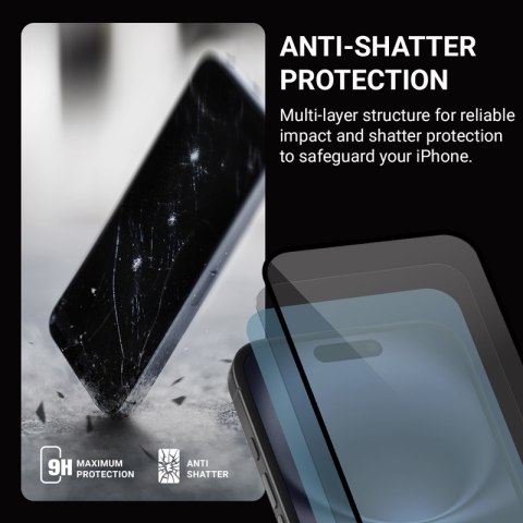 Crong Nano Glass - Niepękające szkło hybrydowe iPhone 15 Pro