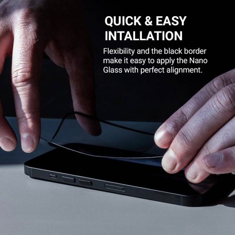 Crong Nano Glass - Niepękające szkło hybrydowe iPhone 15 Pro