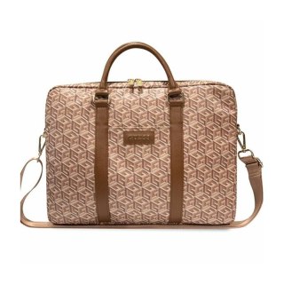 Guess GCube Stripes Computer Bag - Torba na notebooka 16" (Brązowy)