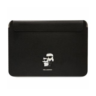 Karl Lagerfeld NFT Saffiano Karl & Choupette Sleeve - Etui na notebook 14" (Czarny)