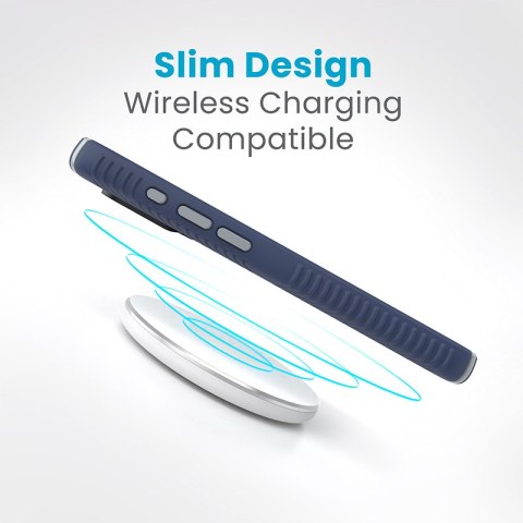 Speck Presidio2 Grip - Etui iPhone 15 Pro (Coastal Blue / Dust Grey / White)
