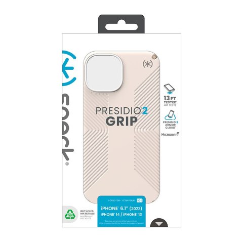 Speck Presidio2 Grip - Etui iPhone 17e / 16e / 15 / 14 / 13 (Bleached Bone / Heirloom Gold / Hazel Brown)