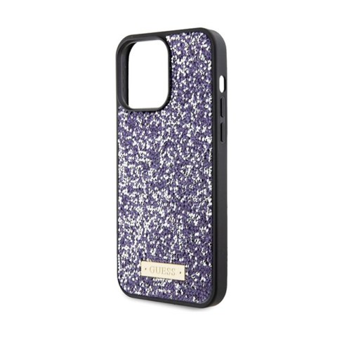 Guess Rhinestone Metal Logo - Etui iPhone 15 Pro (różowy)