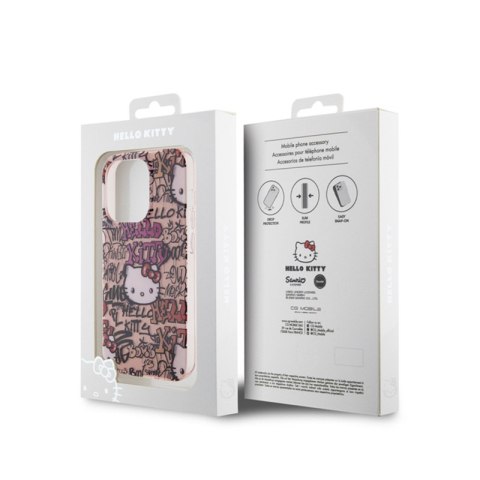 Hello Kitty IML Tags Graffiti - Etui iPhone 15 Pro (różowy)