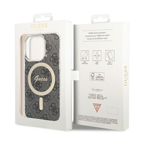 Guess 4G MagSafe - Etui iPhone 15 Pro (czarny)