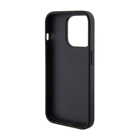 Guess Grip Stand 4G Triangle Strass Logo - Etui iPhone 15 Pro (czarny)
