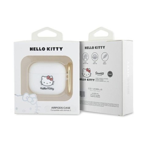Hello Kitty Silicone 3D Kitty Head - Etui AirPods 3 (biały)