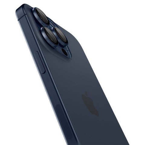 Spigen Optik Pro GLAS.TR EZ Fit Camera Protector 2-Pack - Szkło ochronne na obiektyw do iPhone 15 Pro / 15 Pro Max / iPhone 14 P