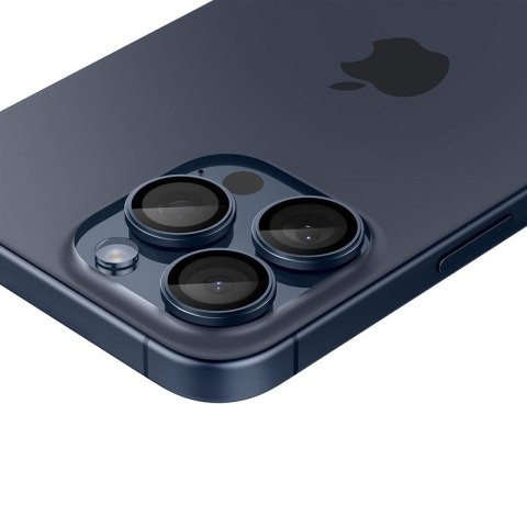 Spigen Optik Pro GLAS.TR EZ Fit Camera Protector 2-Pack - Szkło ochronne na obiektyw do iPhone 15 Pro / 15 Pro Max / iPhone 14 P