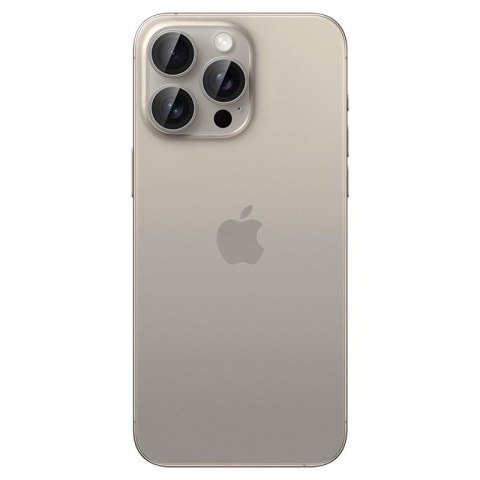 Spigen Optik Pro GLAS.TR EZ Fit Camera Protector 2-Pack - Szkło ochronne na obiektyw do iPhone 17 Pro / 17 Pro Max / iPhone 15 P