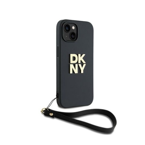 DKNY Wrist Strap Stock Logo - Etui iPhone 15 Plus (czarny)