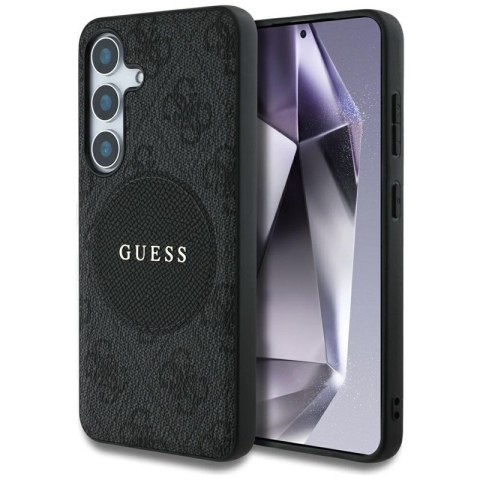 Guess 4G Round Patch Classic Logo MagSafe - Etui do Samsung Galaxy S25+ (czarny)