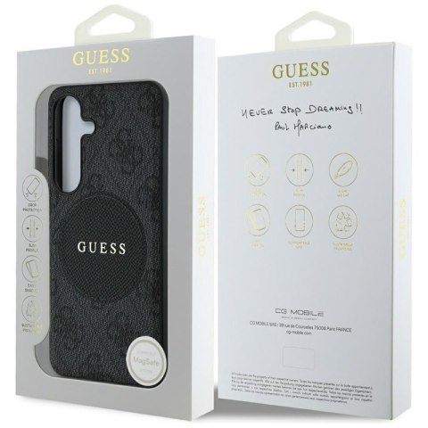 Guess 4G Round Patch Classic Logo MagSafe - Etui do Samsung Galaxy S25+ (czarny)