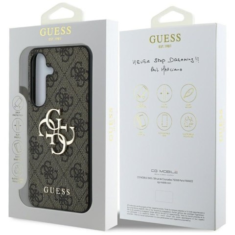 Guess Big 4G Logo Classic Logo - Etui do Samsung Galaxy S25 (brązowy)