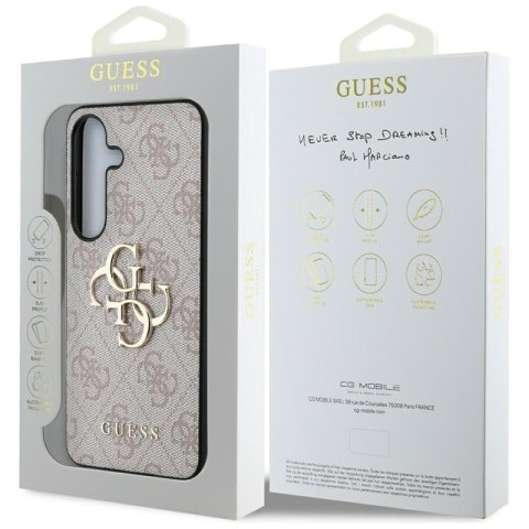 Guess Big 4G Logo Classic Logo - Etui do Samsung Galaxy S25 (różowy)
