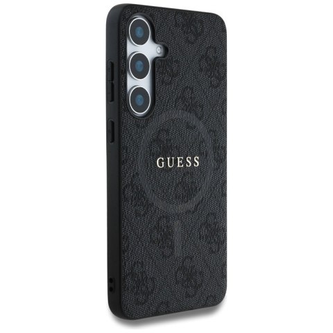 Guess Leather 4G Colored Ring Classic Logo MagSafe - Etui do Samsung Galaxy S25+ (czarny)