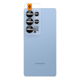 Spigen Optik Pro GLAS.TR EZ Fit Camera Protector 2-Pack - Szkło ochronne na obiektyw do Samsung Galaxy S25 Ultra (2 szt) (Czarny