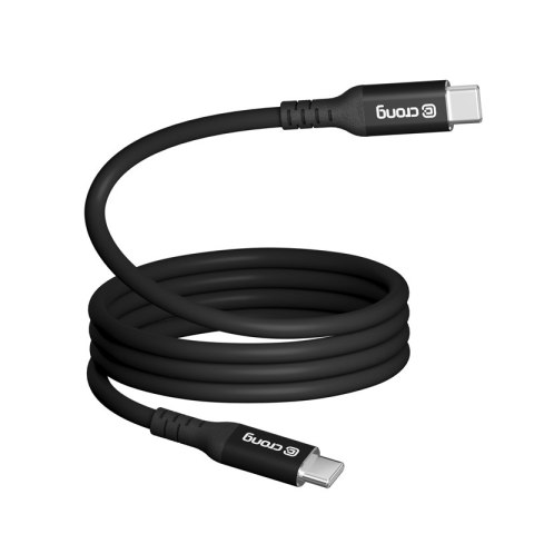 Crong Soft Link - Kabel 100W PD 5A USB-C do USB-C 200cm (czarny)