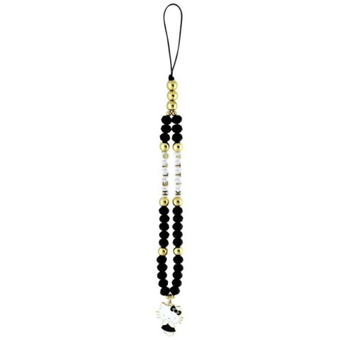 Hello Kitty Pearls and Beads Kitty Charm - Zawieszka do telefonu (czarny)