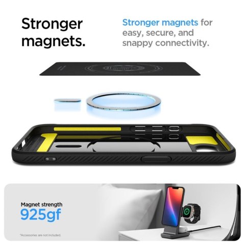 Spigen Rugged Armor Mag MagSafe - Etui do iPhone 17e / 16e (Matte Black)