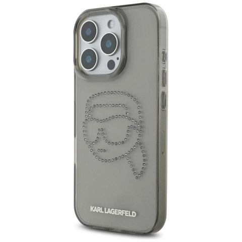 Karl Lagerfeld IML Rhinestones Karl Head - Etui do iPhone 16 Pro (czarny)