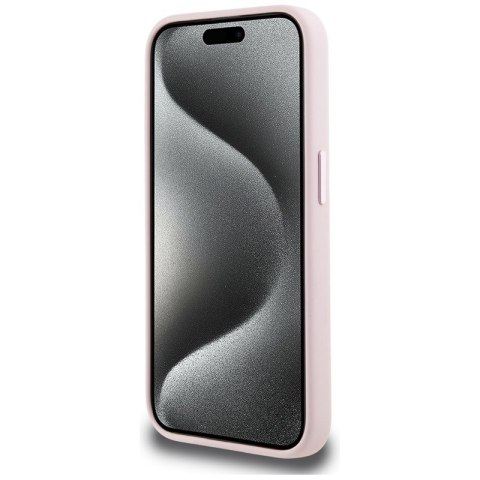 Karl Lagerfeld Silicone Shadow Metal Initial MagSafe - Etui do iPhone 15 Pro (różowy)