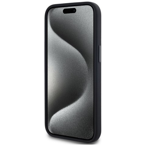 Karl Lagerfeld Silicone Shadow Metal Initial MagSafe - Etui do iPhone 15 (czarny)