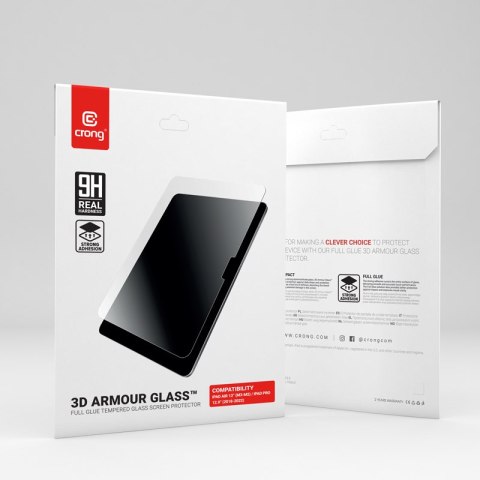 Crong 3D Armour Glass - Szkło hartowane iPad Air 13" (2026 - 2024) / iPad Pro 12.9" (2022-2018)