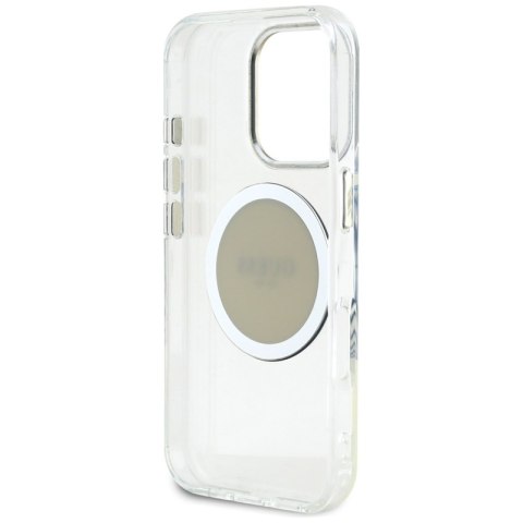 Guess IML Metal Colored Circle Classic Logo MagSafe - Etui do iPhone 16 Pro (szary)