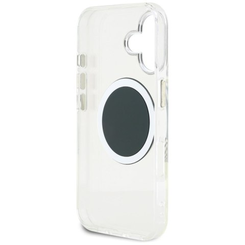 Guess IML Metal Colored Circle Classic Logo MagSafe - Etui do iPhone 16 (czarny)