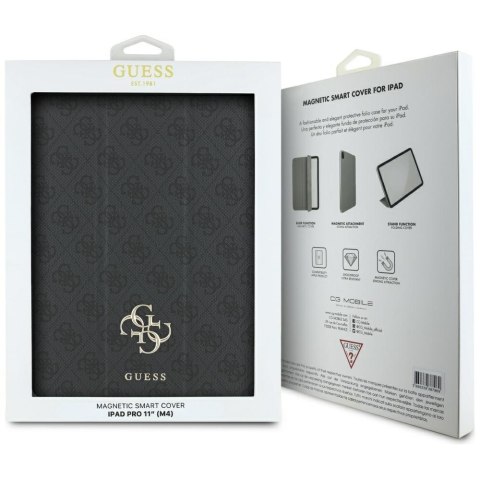 Guess Magnetic 4G Big Logo - Etui iPad Pro 11" M4 (2024) (czarny)