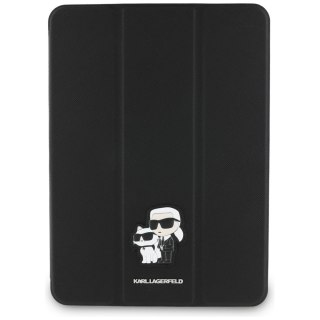 Karl Lagerfeld Book Cover Saffiano Magnetic Karl & Choupette - Etui iPad Pro 11" M4 (2024) (czarny)